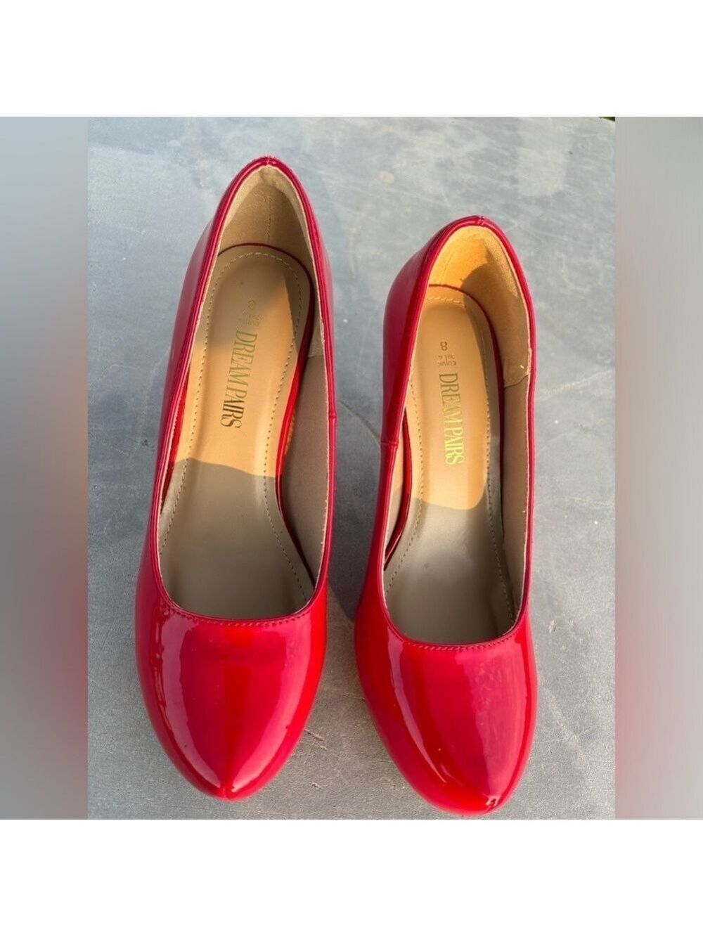 Dream Pairs Red Patent Heels Women Shoes - Picture 5 of 13
